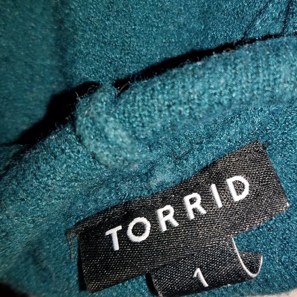 Torrid Teal Open Cardi - Picture 3 of 3
